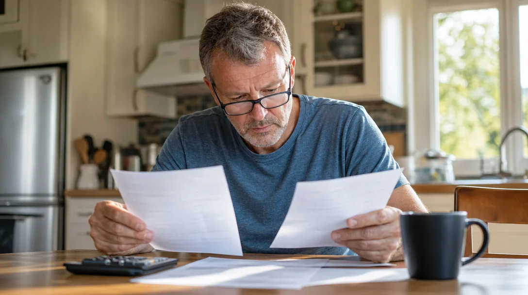 Homeowner comparing water damage restoration estimates